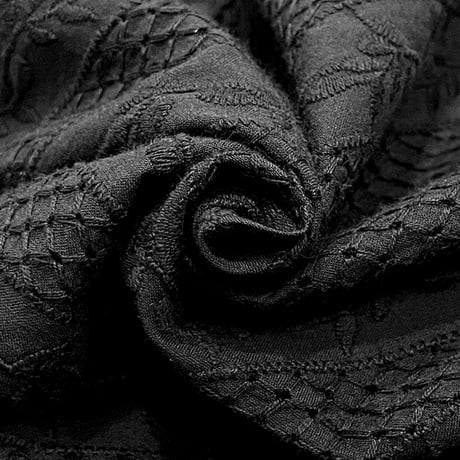denicher レース刺繍ブラウス ブラック