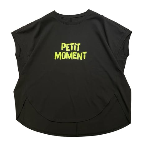 NUS フレンチスリーブロゴTシャツ -ブラック