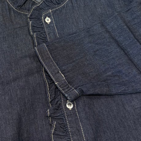 vent blanc | 4.5ozDENIM フロントフリルワンピース | 【INDIGO】