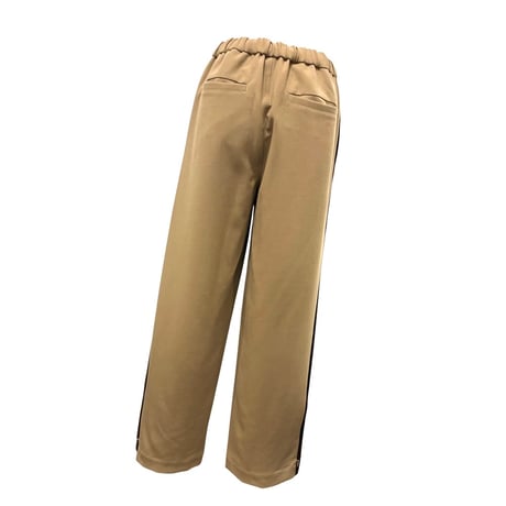 THOMAS MAGPIE   サイドベロアラインパンツ       -キャメル