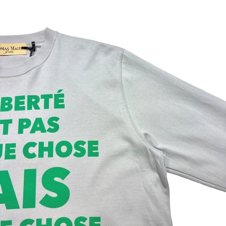 THOMAS MAGPIE      グラフィックプリント ロングスリーブTシャツ        -アイスグレー