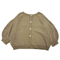 ATELIER SIX      7G 抄繊糸 天竺2wayカーディガン      -カーキ