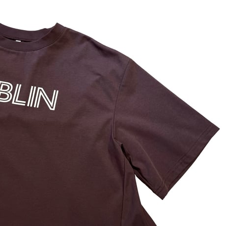 DignteCollier バックフレアプリントTシャツ-ブラウン