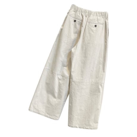 WYTE ストレッチコーデュロイタックパンツ アイボリー