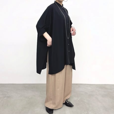 NUS オーバーサイズドルマンチュニック -ブラック