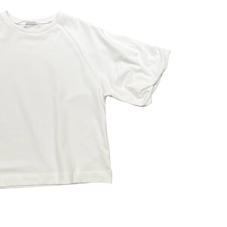 denicher ストレッチミニ裏毛バルーンスリーブプルオーバー- ホワイト