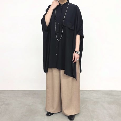 NUS オーバーサイズドルマンチュニック -ブラック