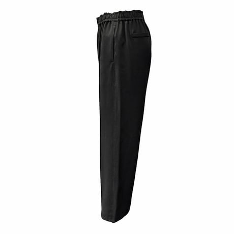 QTUME     オーバースカート付きパンツ       -ブラック