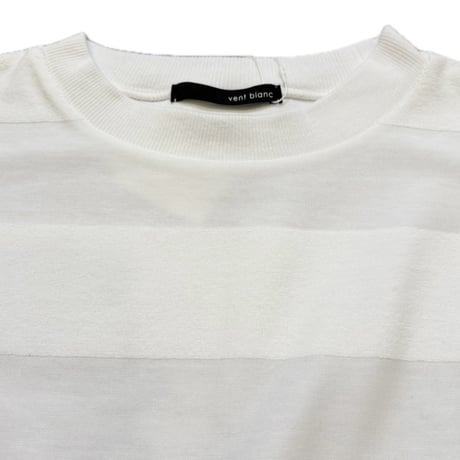 vent blanc | サムカラーボーダーカットソー | 【Off White】