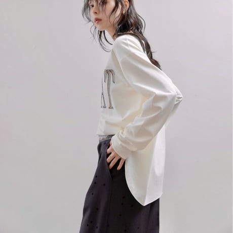 EimeeLaw   エンブロロゴジョーゼットプルオーバー -  アイボリー