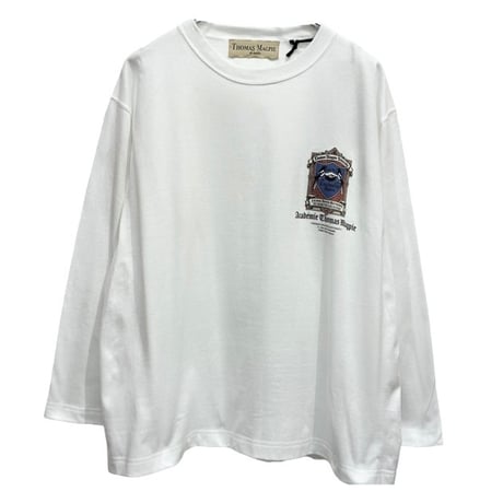 THOMAS MAGPIE    バックプリントロングTシャツ    - ホワイト