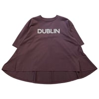 DignteCollier バックフレアプリントTシャツ-ブラウン
