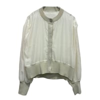 Dignte Collier    シアー切替カーディガン  -　ベージュ