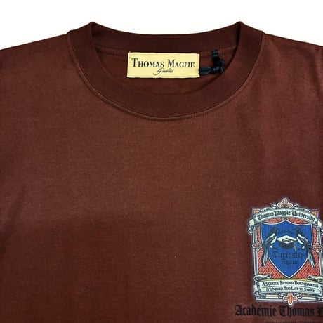 THOMAS MAGPIE    バックプリントロングTシャツ    - チョコレート