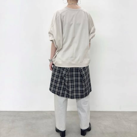 NUS コクーンロゴトップス -ベージュ