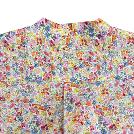 J.Sloane リバティプリント"Classic Garden"刺繍半袖ブラウス - ピンク
