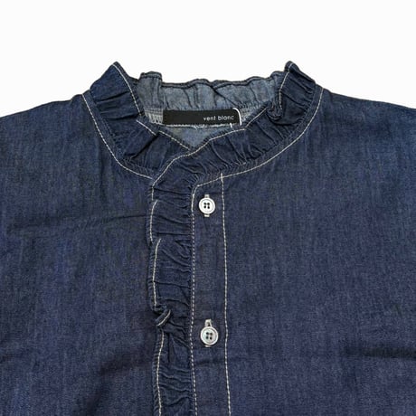 vent blanc | 4.5ozDENIM フロントフリルワンピース | 【INDIGO】