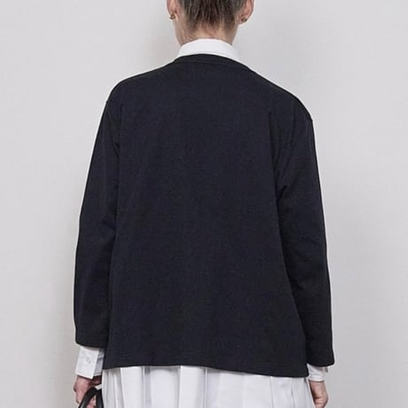 THOMAS MAGPIE     ロゴプリント ロングスリーブTシャツ     - ブラック