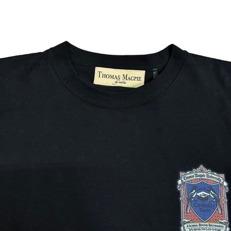 THOMAS MAGPIE    バックプリントロングTシャツ    - ブラック