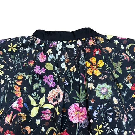 J.Sloane リバティプリント"Floral Eve"スタンドネックワンピース - ブラック