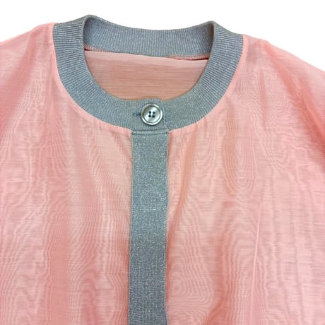 Dignte Collier    シアー切替カーディガン  -　ピンク