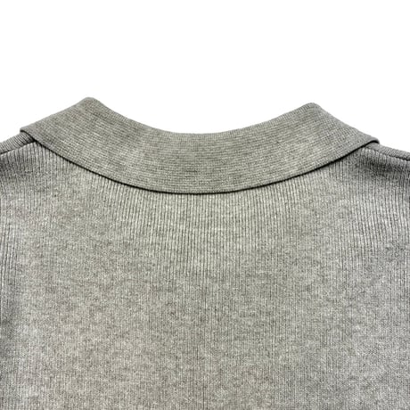 ATELIER SIX      14Gニットドッキングプリーツワンピース     -グレー