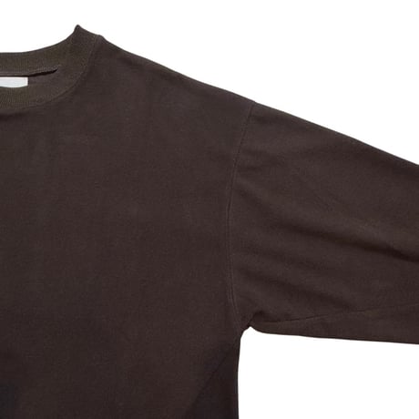 M53. ツイストドローコードロングTシャツ -ブラウン