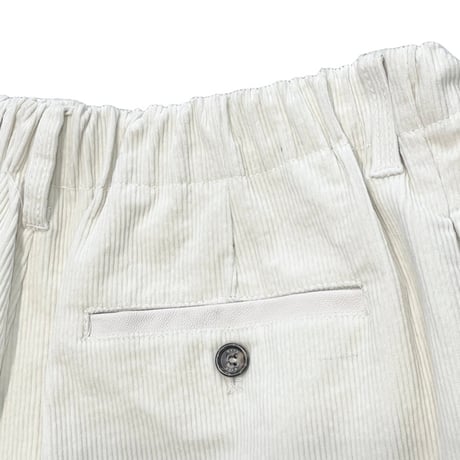 WYTE ストレッチコーデュロイタックパンツ アイボリー