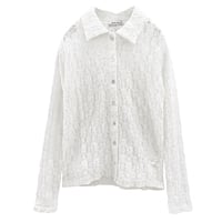 denicher 襟付きレースブラウス　ホワイト
