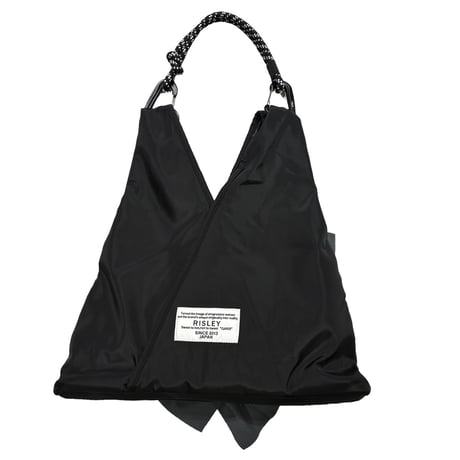 RISLEY         フリルパンチングBAG     -ブラック