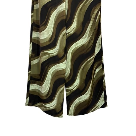 NUS    マーブルニュアンスプリントイージーパンツ      -カーキ