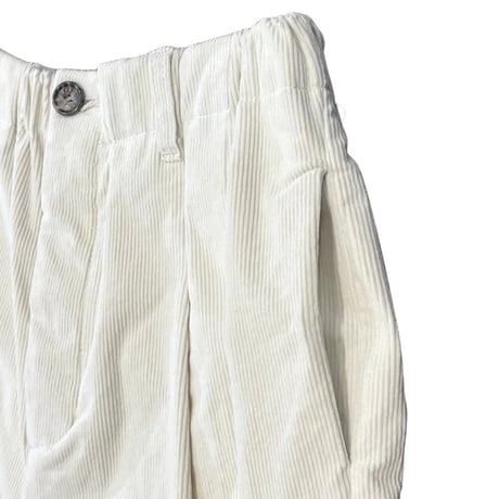 WYTE ストレッチコーデュロイタックパンツ アイボリー