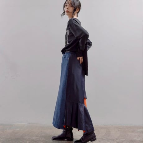 EimeeLaw   エンブロロゴジョーゼットプルオーバー - ブラック