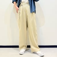 vent blanc | コットンレーヨンツイルラップパンツ | 【Beige】