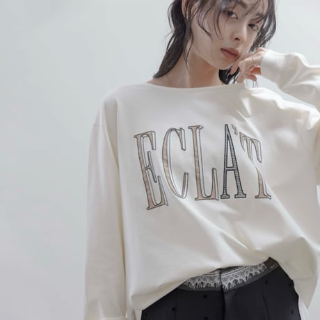 EimeeLaw   エンブロロゴジョーゼットプルオーバー -  アイボリー