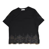 EimeeLaw   レースエンブロTシャツ- ブラック