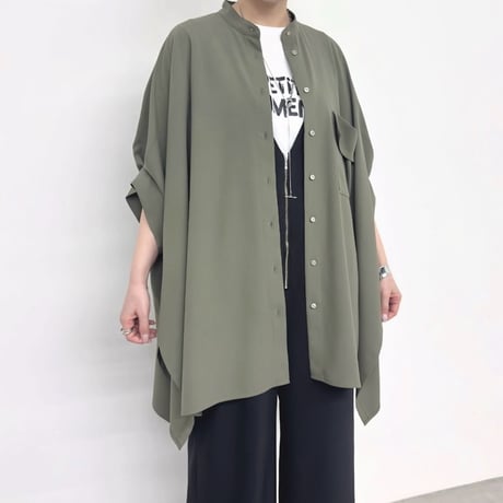 NUS オーバーサイズドルマンチュニック - カーキ