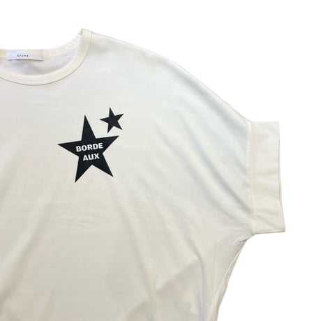 QTUME スタープリントTシャツ- ホワイト