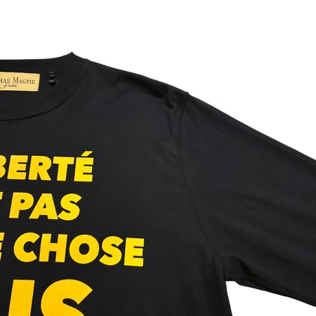 THOMAS MAGPIE      グラフィックプリント ロングスリーブTシャツ       -ブラック