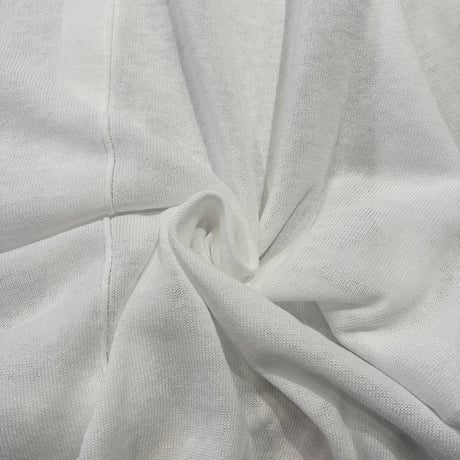 ATELIER SIX      16G ICE COTTON 半袖カーディガン      -ホワイト