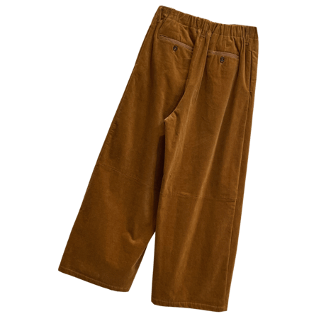 WYTE ストレッチコーデュロイタックパンツ ブラウン