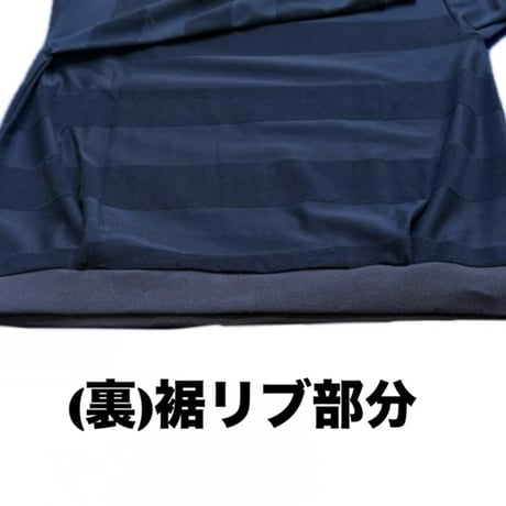 vent blanc | サムカラーボーダーカットソー | 【Navy】