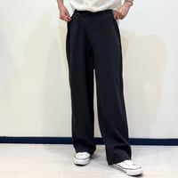 vent blanc | コットンレーヨンツイルラップパンツ | 【Navy】