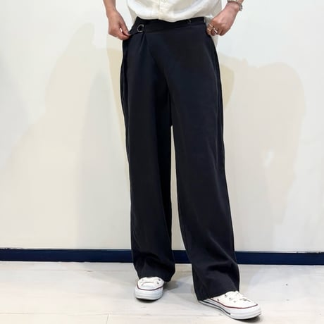 vent blanc | コットンレーヨンツイルラップパンツ | 【Navy】