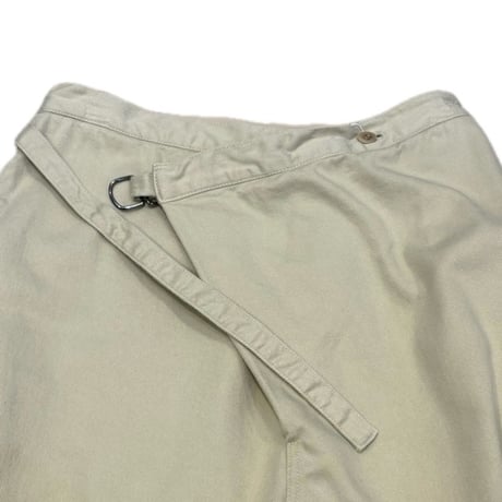 vent blanc | コットンレーヨンツイルラップパンツ | 【Beige】