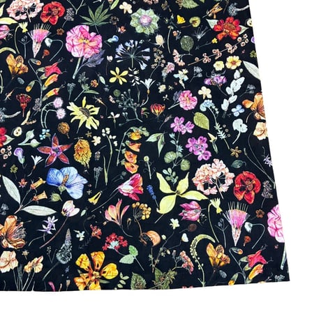 J.Sloane リバティプリント"Floral Eve"スタンドネックワンピース - ブラック