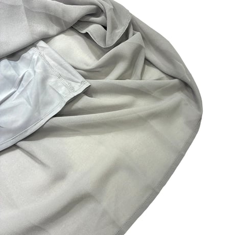 ATELIER SIX      14Gニットドッキングプリーツワンピース     -グレー