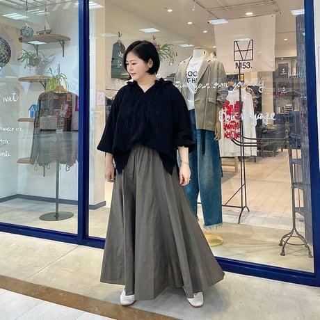 denicher レース刺繍ブラウス ブラック