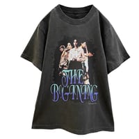LIROMA ヴィンテージ風ロックTシャツ ブルー