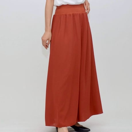 Praia      エアリージョーゼット＆シフォンスカーチョ   - テラコッタ